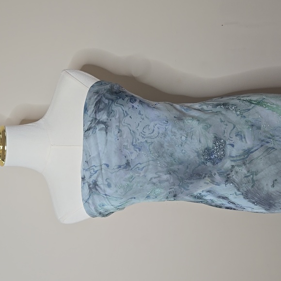 ASOS Strapless Maxi Dress – Size 10, NWT Watercolor Fairycore Mermaidcore HOCO - Picture 2 of 7